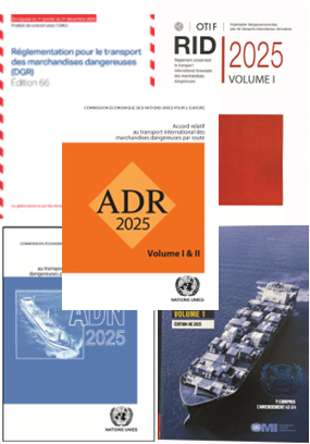 ADR, IATA DGR, Code IMDG, RID et ADN 2025